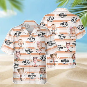 Custom Photo Best Dad Grandpa Ever - Personalized Hawaiian Shirt LM32 893623