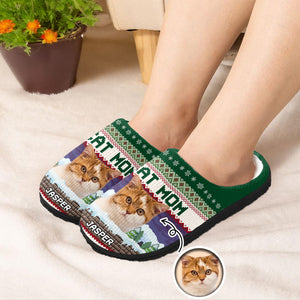 Custom Photo Dog Personalized Slippers Christmas Gift For Dog Lover CH07 896400