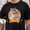Custom Cute Cat Photo Retro Dark Shirt For Cat Lovers LM32 895743