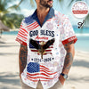Custom Name Patriotic 250th Anniversary God Bless America Eagle Hawaii Shirt HO82 901200