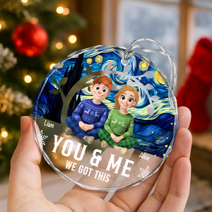 Personalized Forever You And Me Christmas Glass Ornament TH10 896477