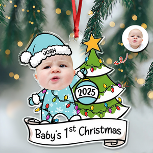 Custom Photo Baby's First Christmas Personalized Acrylic Ornament New Born Gift HA75 892860