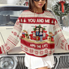 You And Me And The Cat/Dog - Personalized Unisex Ugly Sweater Christmas Gift For Dog And Cat Lovers HO82 900462