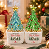 Personalized Name Couple Mini Ceramic Pot with Glass Christmas Tree HO82 903596