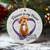 Custom Dog Photo Forever In My Heart Memorial 3D Inflated Effect Printed Ornament CH07 180444