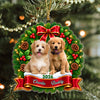 Personalized Dog Cat Photo Christmas Wreath Acrylic Ornament LM32 670365