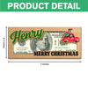 Personalized Reindeer Santa Bill Holder, A Few Bucks for Xmas Wood Money Holder CH07 180748