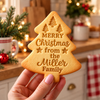Custom Family Name Christmas Tree Shaped Cookie Stamp HO82 904166