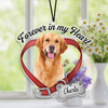 Custom Dog Photo Forever In My Heart Memorial Car Hanging CH07 180040