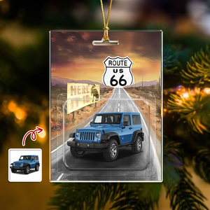Custom Photo Route 66 Acrylic Ornament For Car Lover TH10 896091