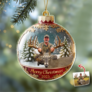 Custom Photo Acrylic Ornament Christmas Gifts For Deer Hunting Lovers HA75 898384