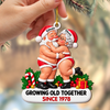 Personalized Growing Old Together Couple Wood Ornament, Christmas Keepsake HA75 919510