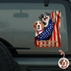 Custom Photo Even My Dogs Love America 250 Car Window Decal Sticker HA75 920516