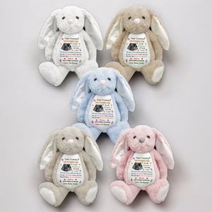Custom Baby Bump Photo - Personalized This Mother's Day I'll Be Snuggled Up In Your Tummy Bunny Plush CH07 895308
