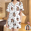 Custom Couple Photo Short Pajamas Matching Couple Clother, Valentine Gift CH07 895418
