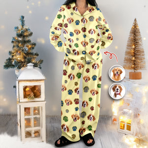 Custom Dog Photo Christmas Paw Style - Personalized 3D Inflated Effect Pajamas CH07 899360
