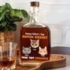Custom Cat Photo Happy Father's Day From Your Tiny Overlords Whiskey Bottle LM32 893601