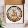 Custom Cat Photo With Flower Memorial Stained Glass Suncatcher, Pet Loss Gift HO82 894328