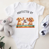 Personalized Portrait Protected By Cute Dog Baby Onesie Baby Shirt LM32 893271