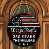Personalized Family Name 250 Years We the People Door Sign HA75 920922