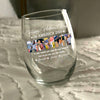Custom Photo Happy Mother's Day & 250 Years Of America To My World Wine Glass HO82 902138