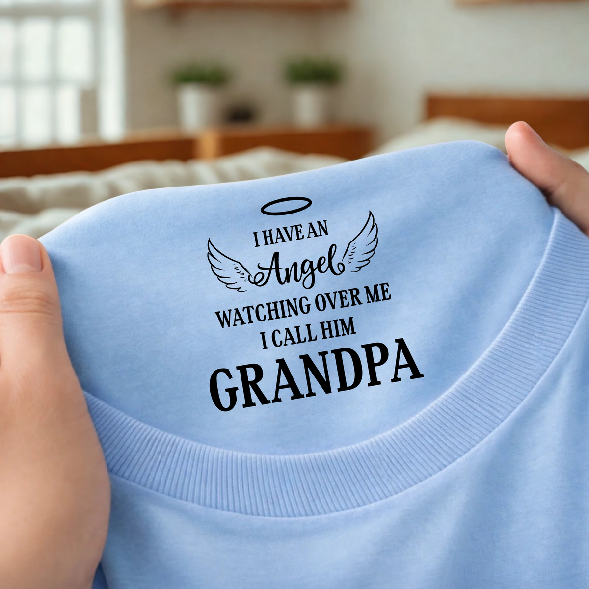 I Have An Angel Watching Over Me - Personalized Back Neck Shirt HA75 920794