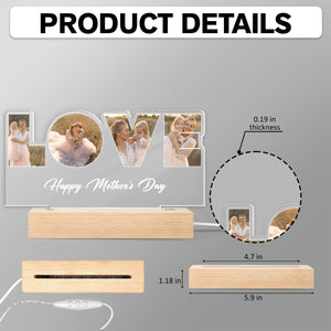 Custom Love Photo Happy Mother's Day Acrylic LED Night Light TH10 892601