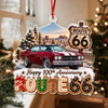 Custom Photo Car Happy 100th Anniversary Route 66 Acrylic Ornament, Personalized Christmas Tree Decoration Gift For Car Lovers LM32 670289