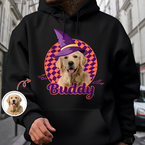 Custom Dog Cat Photo Witch Hat Halloween Dark Shirt HO82 894982