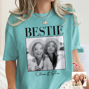Custom Photo and Name Bestie Vintage Comfort Shirt For Best Friend LM32 895509
