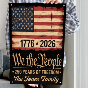 250th Anniversary USA Flag Patriotic 4th of July We The People Metal Sign TH10 898327