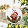 Personalized Pet Christmas Ceramic Ornament - Custom Dog Cat Xmas Keepsake Gift TH10 171299