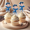 Custom Funny Face Graduation Decoration Cupcake Toppers HA75 920064