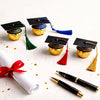 Graduation Gold Wrapped Candy Graduation Favors Mini Graduation Hat Candy Toppers, Grad Party Favors Unique Grad Candy HO82 902262