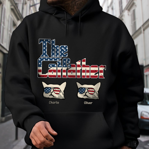 The Catfather US Flag Cat Personalized Dad Shirt HA75 892436