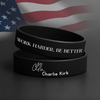 Laser Engraved Silicone Bracelet “FREEDOM” Charlie Kirk Tribute American Flag LM32 65733
