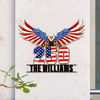 Custom Family Name 250th Anniversary Patriotic Eagle Monogram Metal Sign HA75 920514