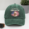 Custom Photo The American Dog Dad Dog Mom Washed Denim Baseball Cap TH10 894115