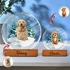 Custom Pet Photo Christmas - Personalized Round Acrylic Frame Block TH10 894407