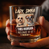 Custom Dog Cat Photo This Human Belong To Us Whiskey Glass HO82 902710