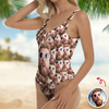 Custom Face One-Piece Swimsuit Beachwear Gift LM32 669497