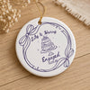 Personalized Engagement Ceramic Ornament Gift for Engaged Couples CH07 180056