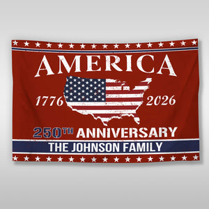 Personalized Family Name America 250th Anniversary Banner House Flag LM32 897751