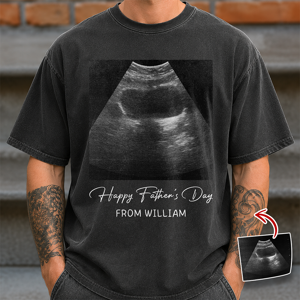 Custom Ultrasound Photo Happy Father's Day Comfort Shirt - Personalized New Dad Gift CH07 911514