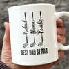 Personalized Best Dad by Par Mug – Custom Golf Gift for Dad with Kids Names, Father’s Day Gift HA75 921266