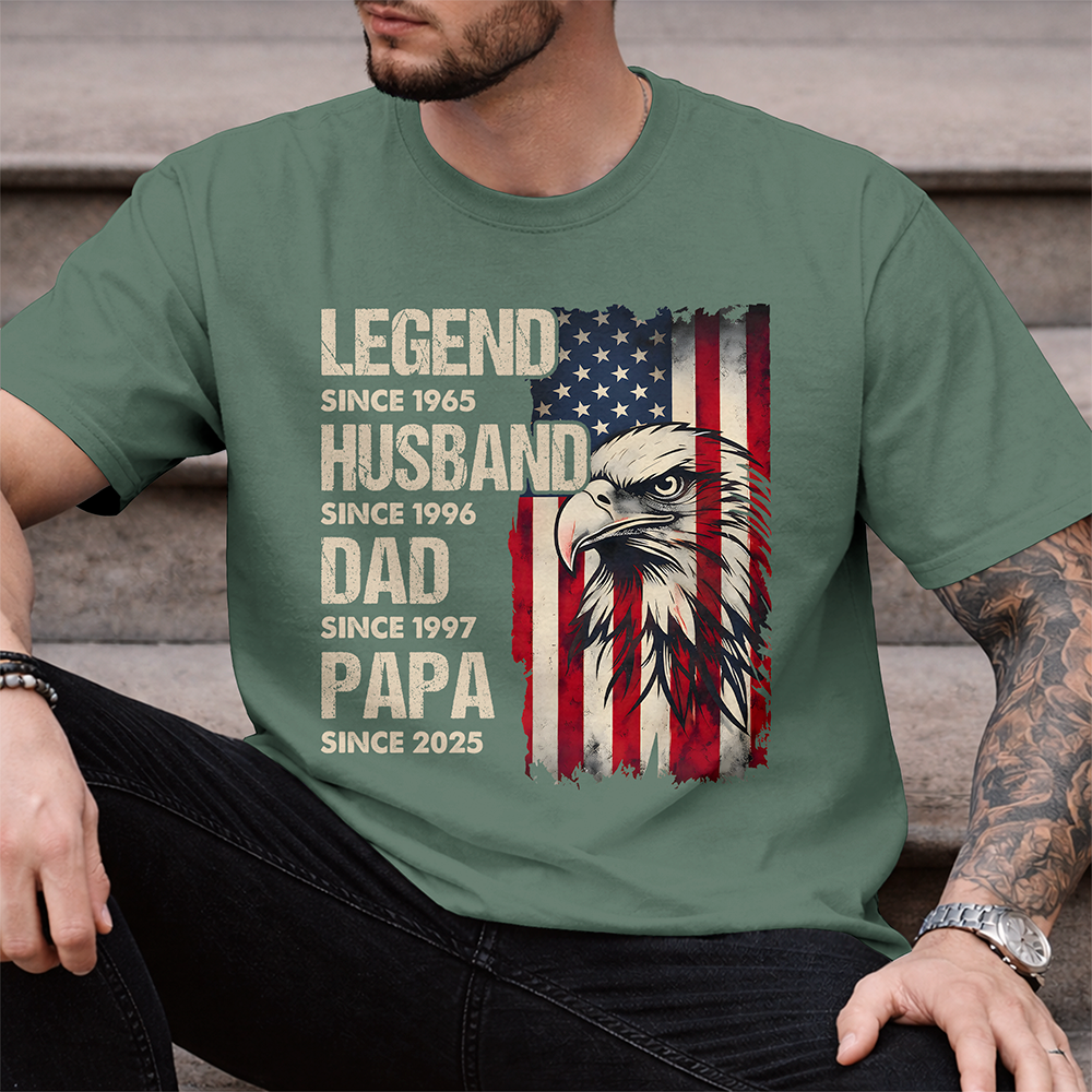 Personalized Legend Husband Dad US Flag Comfort Shirt TH10 169517