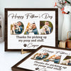 Upload Photo Happy Father's Day, Dog 2-Layered Wooden Plaque With Stand HA75 892518
