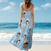 Custom Photo and Name I Love My Family V-Neck Cami Maxi Dress HA75 892150