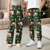 Custom Photo Santa Claus Pine Tree Snowflakes Long Sweatpants LM32 895625
