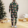 Custom Dog Face Photo With Colorful Christmas Lights Onesie Pajamas HO82 900200